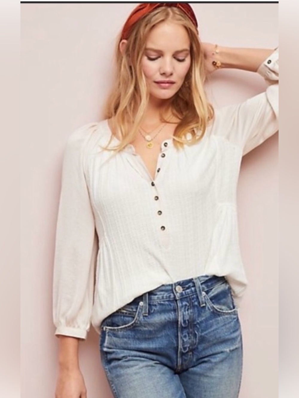 Anthropologie Meadow Rue Kersee Henley Size Small
